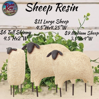 Primitive Resin Black Face Sheep Large or Medium
