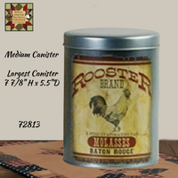 Rooster Canisters with Lids Food Safe Set of 3