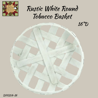Round White Tobacco Basket Assorted