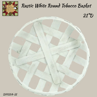 Round White Tobacco Basket Assorted