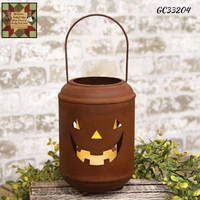 Jack O Lantern Rusty Metal Luminary