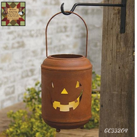 Jack O Lantern Rusty Metal Luminary