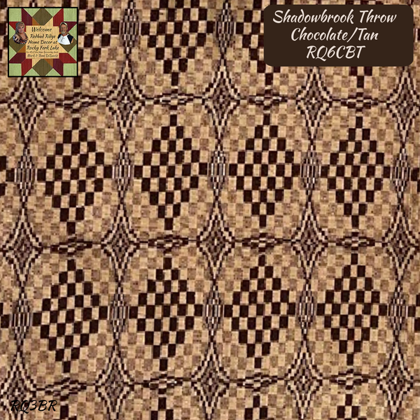 Shadowbrook Chocolate/Tan Woven Throw