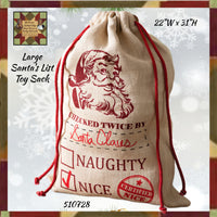 Santa's List Toy Sack