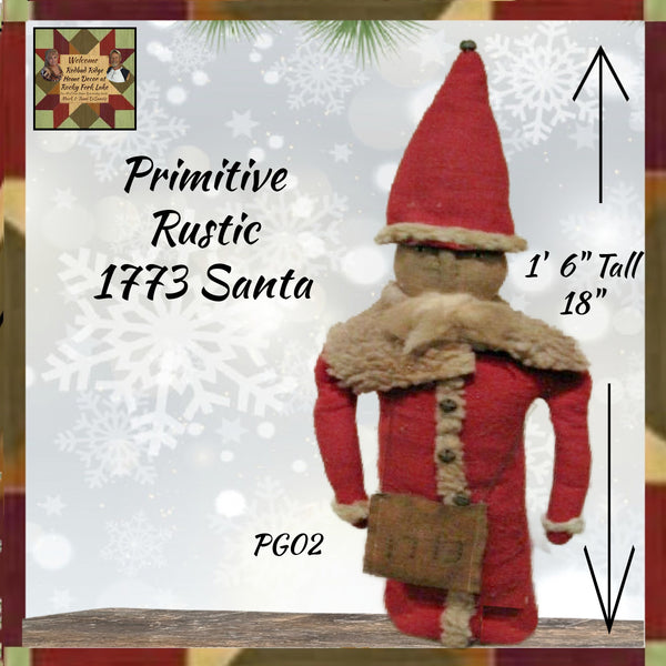 Santa 1773 Primitive Folk Art Christmas 18"H