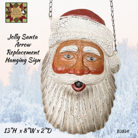 Jolly Santa Arrow Replacement Hanging Sign