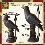 Crow Statues  Choice or Set of 2 (11.5" & 9"H)