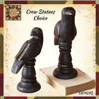 Crow Statues  Choice or Set of 2 (11.5" & 9"H)