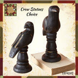 Crow Statues  Choice or Set of 2 (11.5" & 9"H)