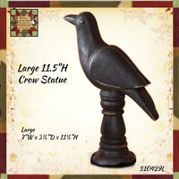Crow Statues  Choice or Set of 2 (11.5" & 9"H)