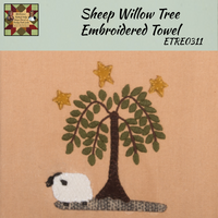 Sheep, Willow Tree & Stars Embroidered Towel