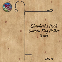 Shepherd Hook with or without Solar Lantern Garden Flag Holder