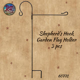 Shepherd Hook with or without Solar Lantern Garden Flag Holder