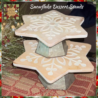 Snowflake Dessert Stands, Risers Set of 2
