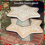 Snowflake Dessert Stands, Risers Set of 2