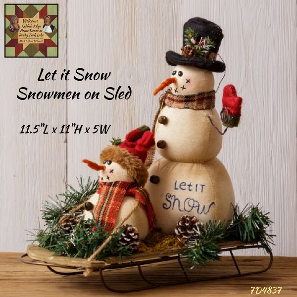 Snowmen on Sled - Let It Snow