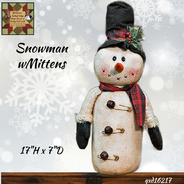 Snowman with Mittens 17"H