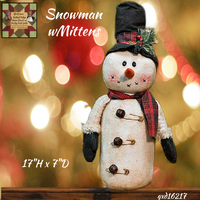 Snowman with Mittens 17"H