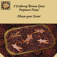 Stars Cranberry/Brown Potpourri Fixins'