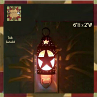 Paul Revere Punched Star Accent/Night Light w/Bulb