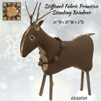 Stiffened Fabric Primitive Standing Reindeer