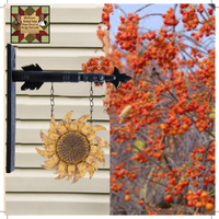 Sunflower Distressed Golden Yellow Metal Hanging Arrow Replacement Sign