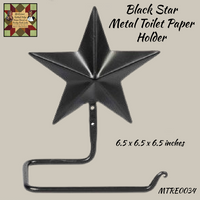 Black Star Metal Toilet Paper Holder