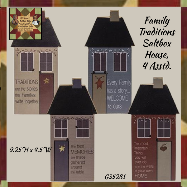 *Family Traditions Saltbox House, 4 Asstd.