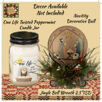 One Life Twisted Peppermint Jar Candle