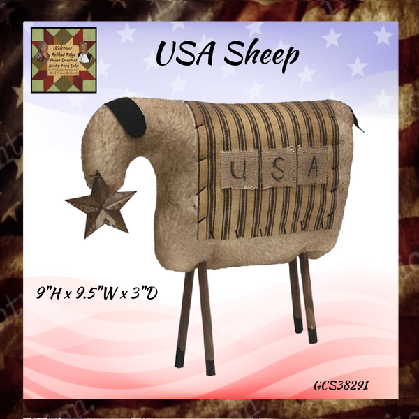 Sheep USA Americana 9"H