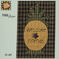 Welcome Friends Pineapple Applique Towel