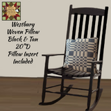 Westbury Black & Tan Woven Throw or Pillow