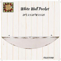 Black & White Distressed Wall Pockets 2 Sizes