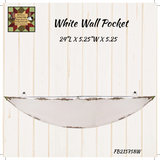 Black & White Distressed Wall Pockets 2 Sizes