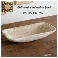 Whitewash Centerpiece Bowl