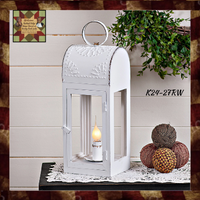 Wooden Lakeview Lantern in White