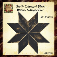 Rustic Wooden LeMoyne Star, 3 Assorted