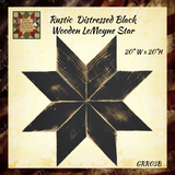 Rustic Wooden LeMoyne Star, 3 Assorted