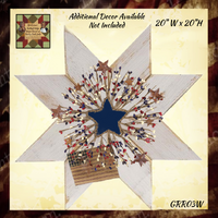 Rustic Wooden LeMoyne Star, 3 Assorted
