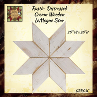 Rustic Wooden LeMoyne Star, 3 Assorted