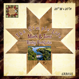 Rustic Wooden LeMoyne Star, 3 Assorted