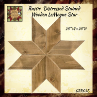 Rustic Wooden LeMoyne Star, 3 Assorted