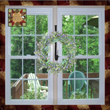 Wrought Iron Wall Wreath & Candle Holder 19"