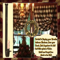 Wrought Iron Wall Wreath & Candle Holder 19"