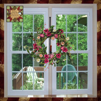 Wrought Iron Wall Wreath & Candle Holder 19"