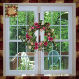 Wrought Iron Wall Wreath & Candle Holder 19"