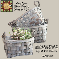 Gray Open Weave Baskets