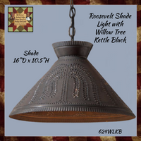 Roosevelt Shade Light with Willow Tree in Kettle Black