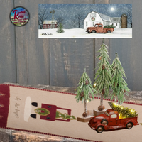 RED TRUCK CHRISTMAS TREE LED Timer LIGHTS