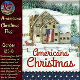 NEW Folk Art Winter Christmas Americana Barn Christmas Garden or Large Flag